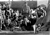 Attendees at the funeral of Ruhollah Khomeini
