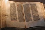 Gutenberg Bible is displayed by the United States Library of Congress.