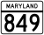 Maryland Route 849 marker