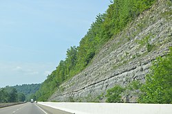 Cliffs along State Route 7