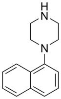 Skeletal formula of naphthylpiperazine