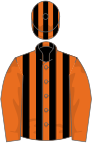Orange, black stripes, orange sleeves