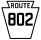 Pennsylvania Route 802 marker