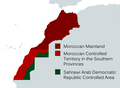 Sahrawi-Morrocan Dispute map