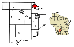 Location of Lake Delton in Sauk County, Wisconsin.