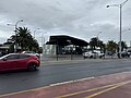 The station facade entrance from Springvale Road, October 2024