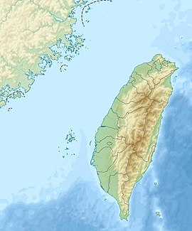 1916—1917年南投地震系列在台湾的位置