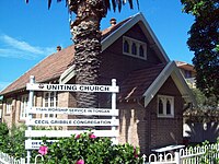The oldest church in Dee Why, the Cecil Gribble Congregation, of the Uniting Church