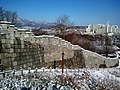 A snowy view of Fortress Wall of Seoul