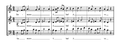 Image 13Portion of Du Fay's setting of Ave maris stella, in fauxbourdon. The top line is a paraphrase of the chant; the middle line, designated "fauxbourdon", (not written) follows the top line but exactly a perfect fourth below. The bottom line is often, but not always, a sixth below the top line; it is embellished, and reaches cadences on the octave.Play (from Renaissance music)