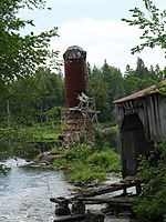 Sawdust burner in Balaclava, Ontario, Canada