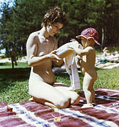 Nudist beach at Herzsprung, Germany (1983)
