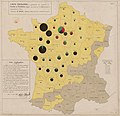 Charles Minard - 1858 - Carte figurative et approximative des quantités de viandes de boucherie envoyées sur pied par les départements et consommateurs à Paris.jpg