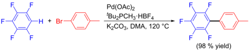 Fluoroarene coupling