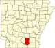 标示出布拉德利县位置的地图