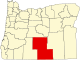 State map highlighting Lake County