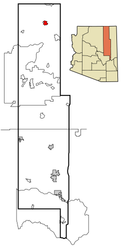 Location in Navajo County and the U.S. state of Arizona