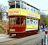 A preserved 1925 Leeds tram at the National Tramway Museum in Crich, Derbyshire in 2004