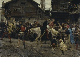 Peder Sunnanväder [sv]'s and Mäster Knut [sv]'s Ignominious Entry into Stockholm 1526, 1879