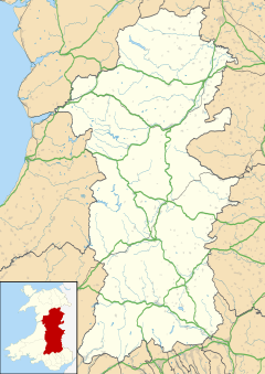 Llanidloes transmitting station is located in Powys