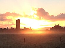 Sunrise over the abbey