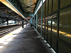 The Culver Line platforms on the lower level