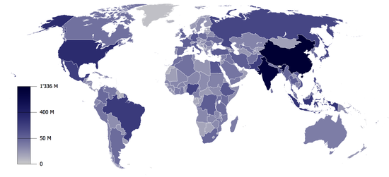 Countries by population
