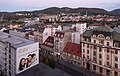 Ústí nad Labem, street view Mírové Náměstí to the east from Interhotel Bohemia