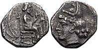 Another similar coin. Mazaios, Satrap of Cilicia, 361/0-334 BC.[7]