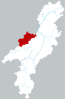 Location of Mayang Miao Autonomous County within Huaihua