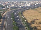 CE5. Delhi Gurgaon Expressway in northern India is a part of India's effort to modernize its road network.