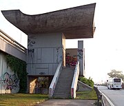 Concrete sculpture named "Hroší lázeň", meaning "hippo bath"