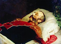 Emperor Alexander II on His Deathbed, by Konstantin Makovsky, 1881