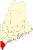 约克县在缅因州的位置