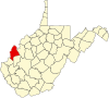 State map highlighting Mason County