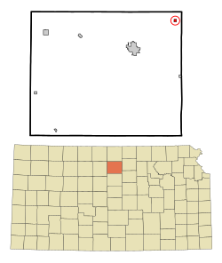 Location within Mitchell County and Kansas