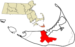 Location in Nantucket County and the state of Massachusetts.