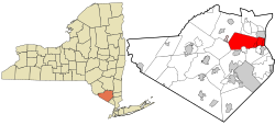 Location in Orange County and the state of New York.