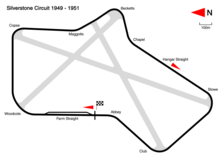 Silverstone Circuit in 1950–1951 configuration
