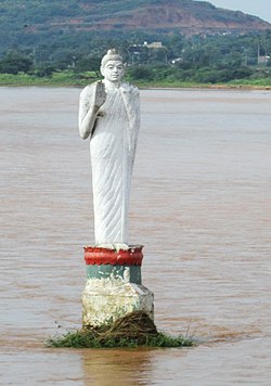 Buddha statue in Nagavali River