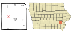 Location of West Chester, Iowa