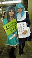 维基娘（右方）与河城荷取版本的绿坝娘（左方）于2009广州YACA穗港澳ACG展览会的Cosplay合照。