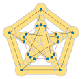 The Petersen graph as a graph minor of the flower snark J5