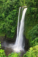 Fuipisia waterfall in Lotofaga, Upolu island.