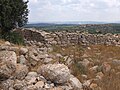 General view of remaining walls at Khirbat Umm Burj