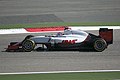 Romain Grosjean driving the Haas VF-16 at the 2016 Bahrain Grand Prix