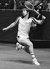 American John McEnroe at the 1979 ABN Tennis Tournament in Rotterdam