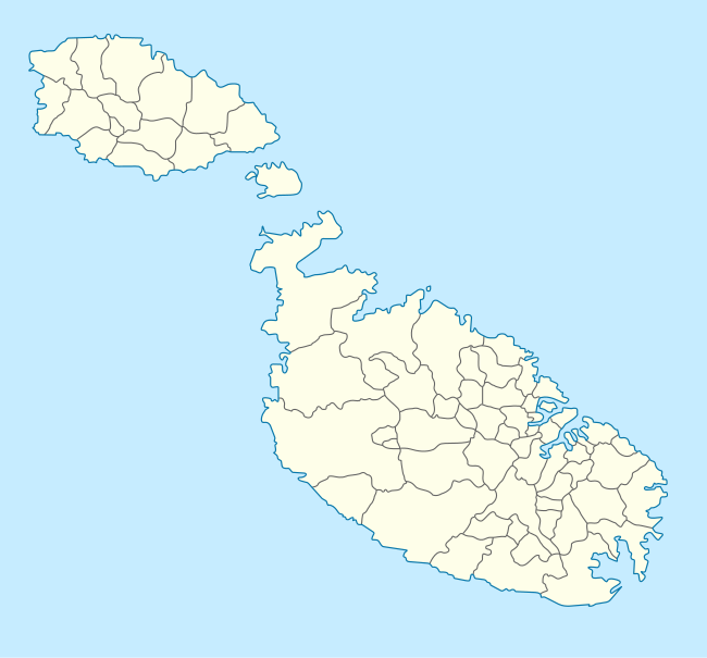 Map of Maltese clubs played in Maltese Premier League