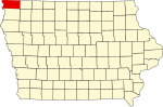 State map highlighting Lyon County