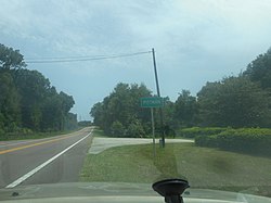 Northbound Florida SR 19 as it enters Pittman; June 2020.
